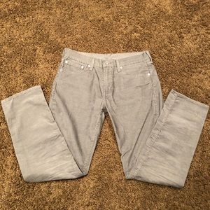 Mens Grey Corduroy Levis 511 Levi Jeans 32 x 30